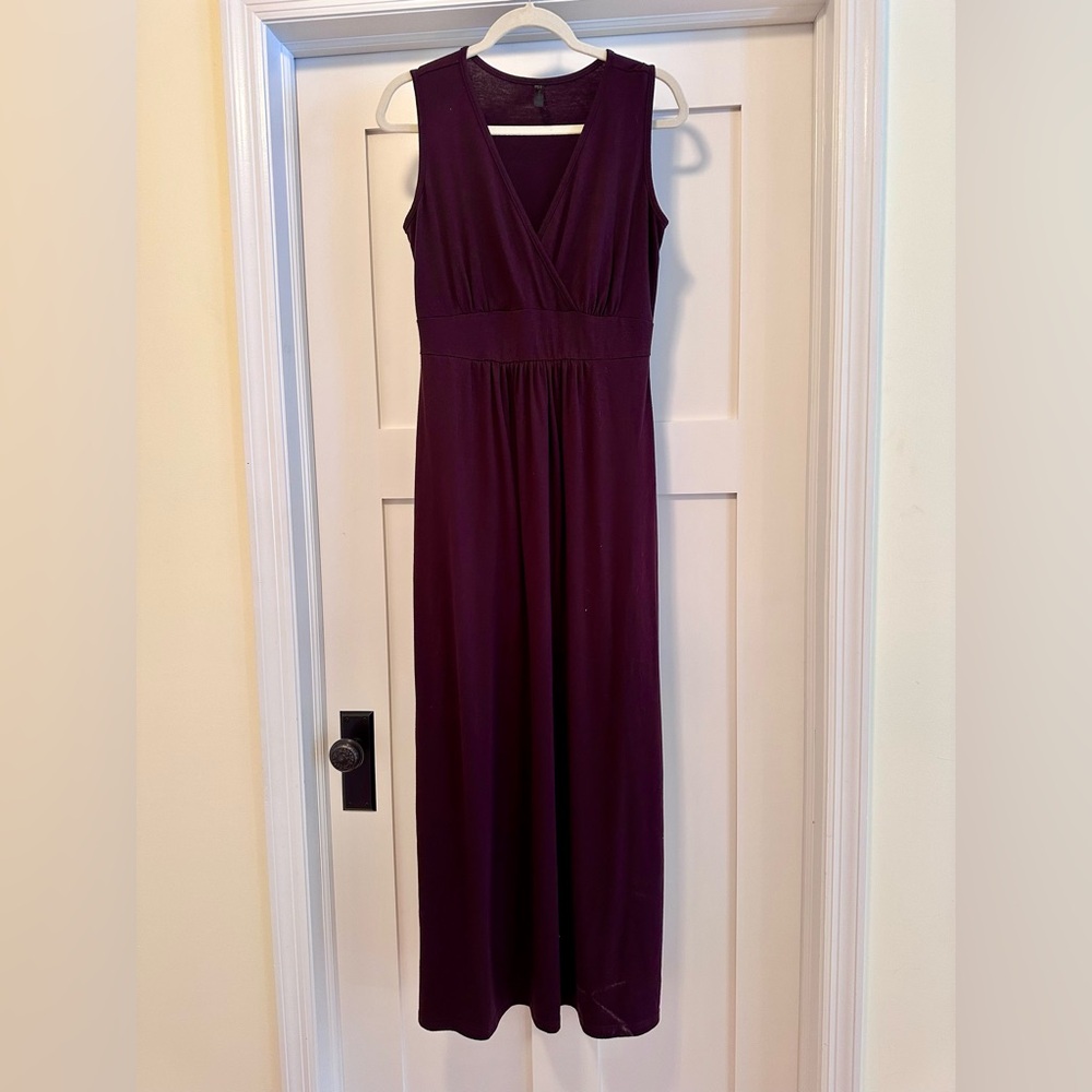Woosea. Chocolate Brown knit maxi dress.
